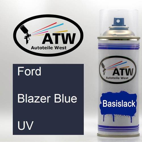 Ford, Blazer Blue, UV: 400ml Sprühdose, von ATW Autoteile West.
